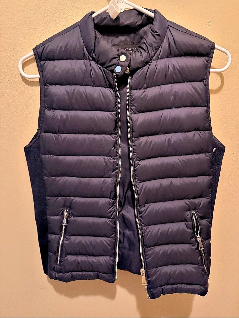 Zara Woman Down Jacket Puffer Vest in Blue Like New